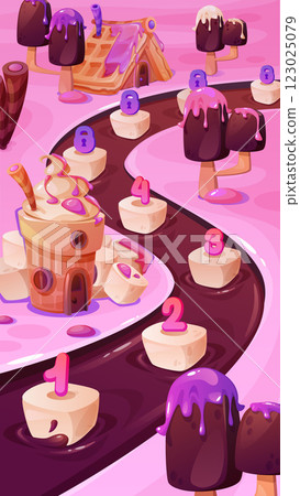 Candy land game level map. Candy land game level map. 123025079
