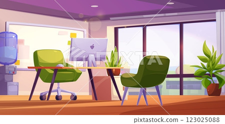 Modern office space with boss workplace 123025088