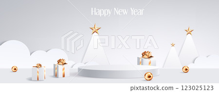 White Christmas product display setting White Christmas product display setting 123025123