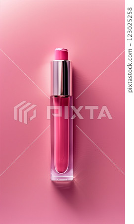 Blank lip gloss liquid container skincare makeup story background Blank lip gloss liquid container skincare makeup story background 123025258