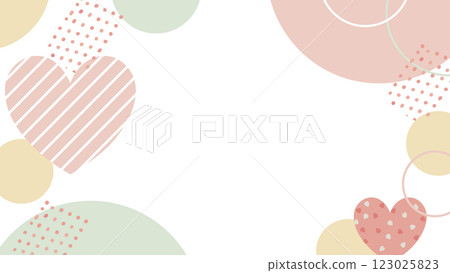 Pop Heart Background [16:9 Material Series] 123025823