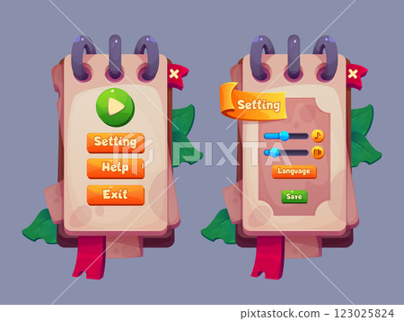 Game interface menu design Game interface menu design 123025824