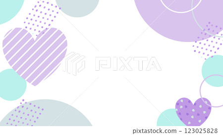Pop Heart Background [16:9 Material Series] 123025828