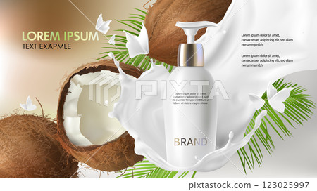Concept poster for organic natural cream 123025997
