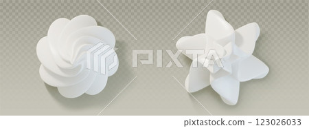 Whipped cream 3d shapes 123026033