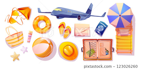 Travel essentials collection 123026260