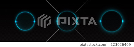 Blue light eclipse. Abstract space flare glow Blue light eclipse. Abstract space flare glow 123026409