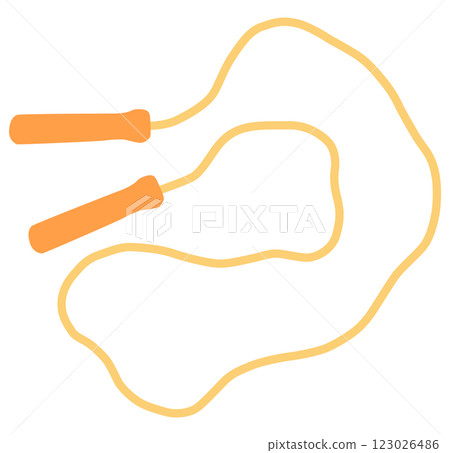 簡單的跳繩插畫向量素材 123026486