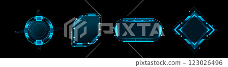 Hud frames set for computer game ui 123026496