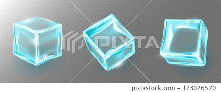 Transparent ice cubes 3d Transparent ice cubes 3d 123026570