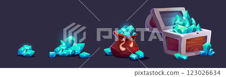 Treasure gems pile increase progress for game 123026634