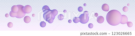 3d liquid blob shape. Abstract fluid gradient ball 123026665
