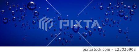 Water drops on blue background 123026908