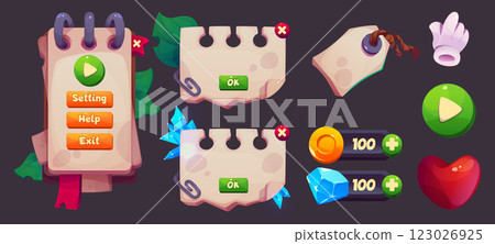 Game interface elements pack Game interface elements pack 123026925