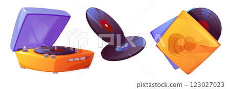 Vinyl music record. Listen vintage playlist player Vinyl music record. Listen vintage playlist player 123027023