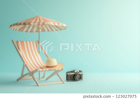 Relaxing summer vibes beachside photography calm environment close-up view vacation concept 123027075