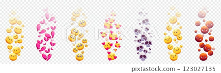 Social media emoji flying 123027135