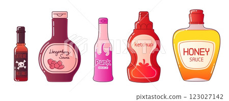 Various sauce bottles 123027142