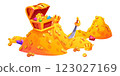 Gold coin treasure and chest box for game vector 123027169