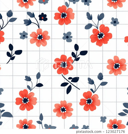 Floral pattern design digital art modern aesthetic creative space colorful nature inspiration Floral pattern design digital art modern aesthetic creative space colorful nature inspiration 123027176