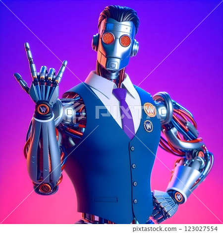 Futuristic Cybernetic Robot 123027554