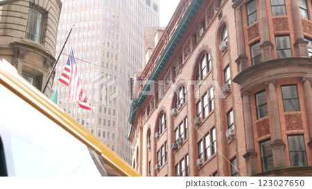 New York City Manhattan Downtown Financial District architecture USA. William street building corner 123027650