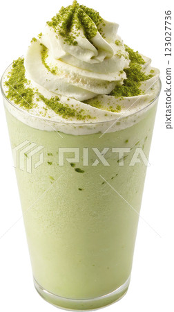 Delightful Matcha Milkshake   Creamy Frothy and Perfectly Refreshing 123027736