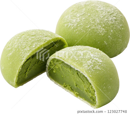 Freshly Prepared Matcha Mochi a Beloved Japanese Confectionary Delight 123027748