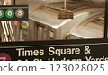 New York subway station interior, underground metropolitan platform. United States metro transport. 123028025