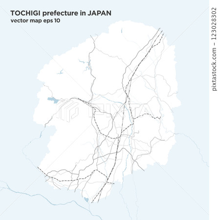 日本栃木縣路線圖 123028302