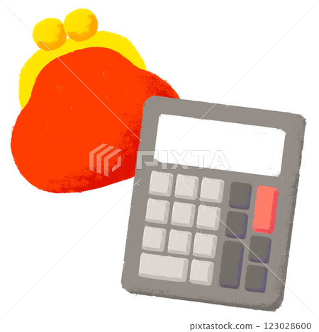 Crayon Touch - 計算機和錢包 - 保存圖像 Crayon Touch - 計算機和錢包 - 保存圖像 123028600