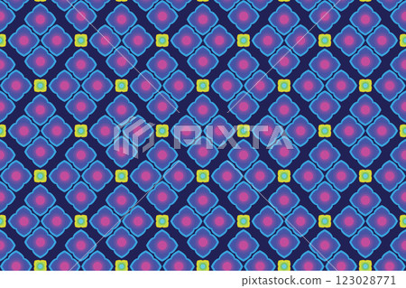 Repeating of abstract flower on deep blue background. Repeating of abstract flower on deep blue background. 123028771