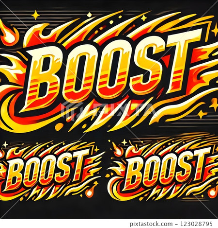 Boost: A Vibrant Typography Illustration  123028795