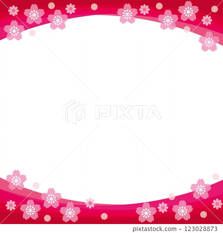 Cherry blossom frame white space 123028873