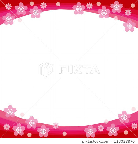 Cherry blossom frame white space 123028876