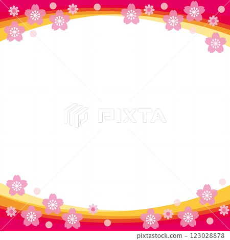 Cherry blossom frame white space 123028878