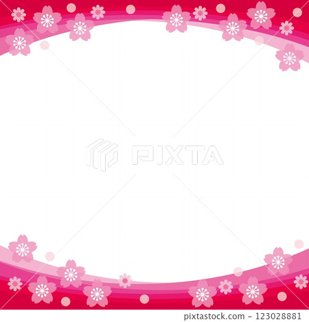 Cherry blossom frame white space 123028881