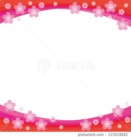 Cherry blossom frame white space 123028882