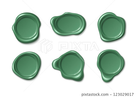 Wax seal stamps collection in green color 123029017