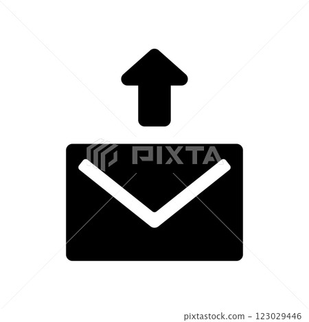 Email sending illustration icon Email sending illustration icon 123029446
