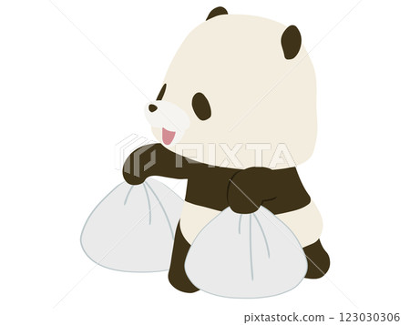 微笑熊貓丟垃圾 微笑熊貓丟垃圾 123030306