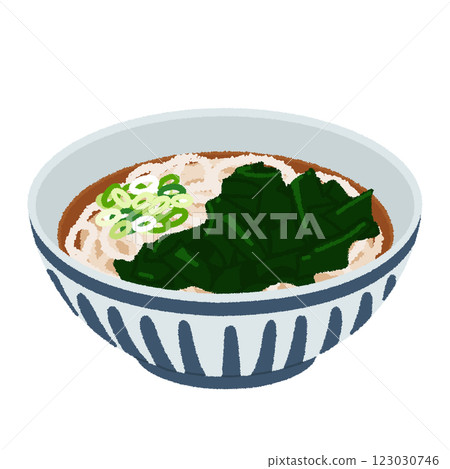 Illustration of wakame udon 123030746