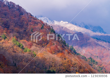 [Gunma] Looking at the direction of Tanigawadake from Yubiso Park 123030936