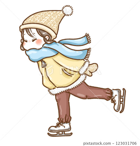 玩溜冰鞋的女孩 玩溜冰鞋的女孩 123031706