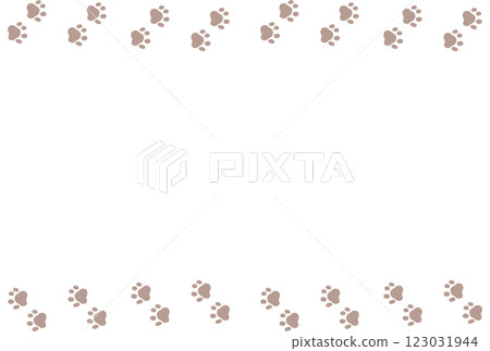 淺棕色可愛爪子框架 淺棕色可愛爪子框架 123031944