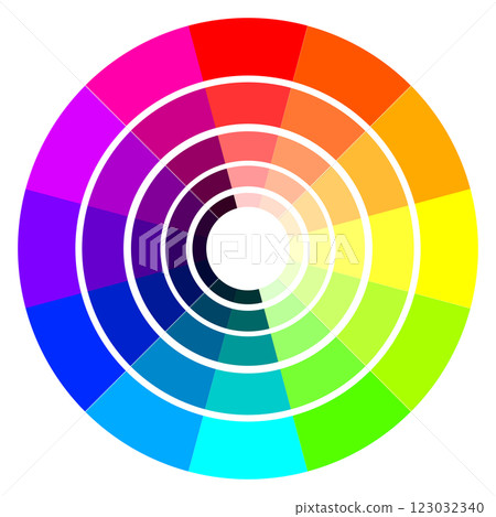 Color chart: light and dark 123032340