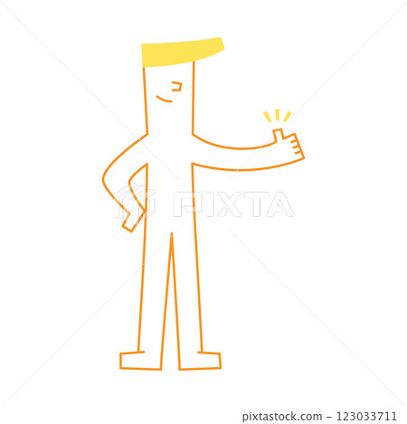 A certain human being. A person with his hands on his hips making a good pose. 123033711