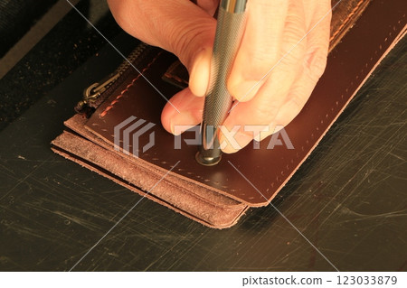 Hook with leather craft 123033879