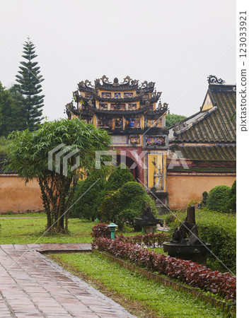 The Gate to the Citadel of the Imperial City in Hue, Vietnam 123033921