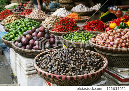 Fruits and spices at a market in Vietnam Fruits and spices at a market in Vietnam 123033951